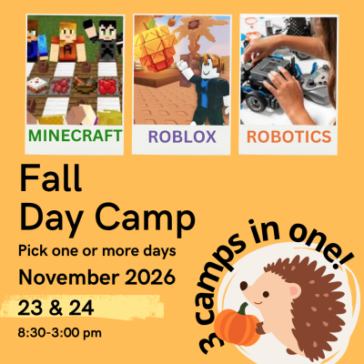 Fall Camp - Minecraft, Roblox and Robotics