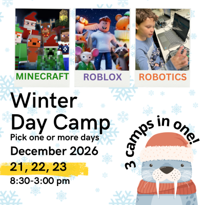 Winter Camp 1 - Minecraft, Roblox and Robotics